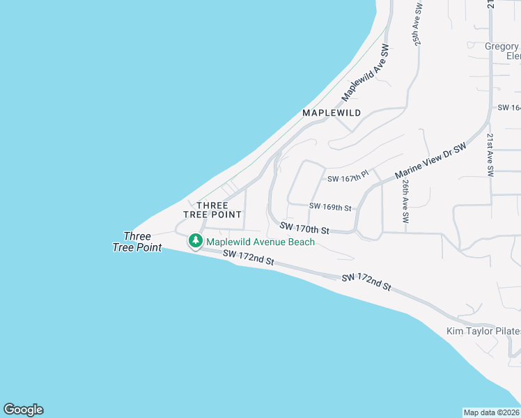 map of restaurants, bars, coffee shops, grocery stores, and more near 16911 33rd Avenue Southwest in Burien