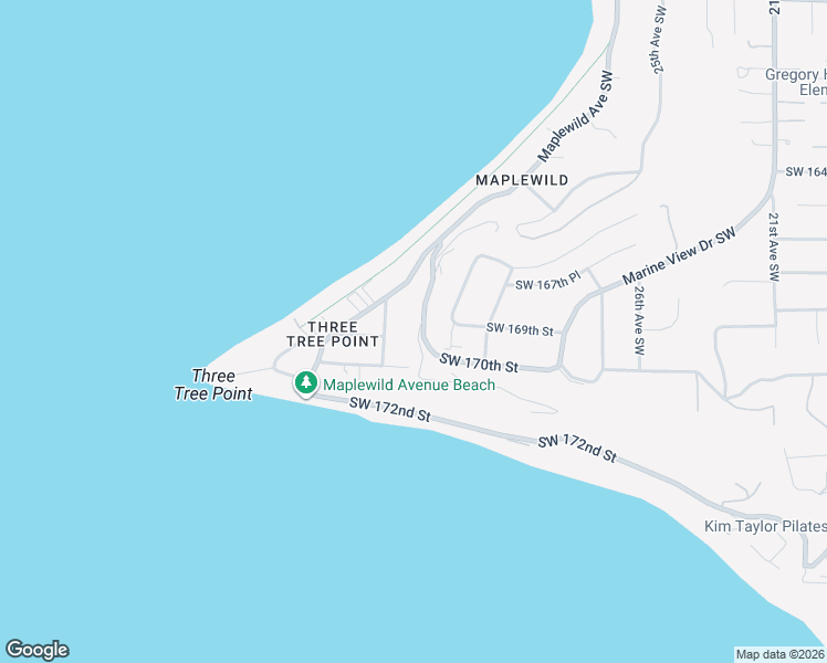 map of restaurants, bars, coffee shops, grocery stores, and more near 16911 33rd Avenue Southwest in Burien