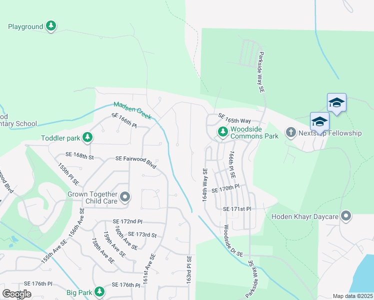 map of restaurants, bars, coffee shops, grocery stores, and more near 16727 163rd Place Southeast in Renton
