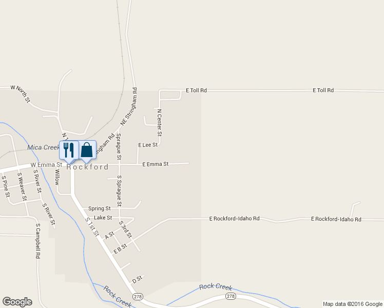 map of restaurants, bars, coffee shops, grocery stores, and more near 703 East Emma Street in Rockford