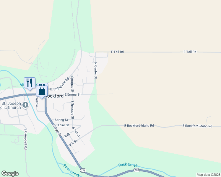 map of restaurants, bars, coffee shops, grocery stores, and more near 703 East Emma Street in Rockford