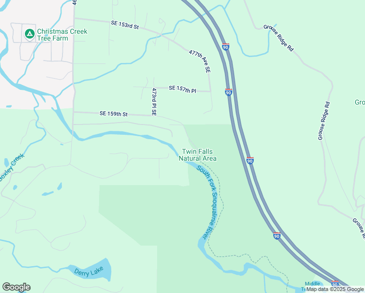 map of restaurants, bars, coffee shops, grocery stores, and more near 47507 Southeast 160th Street in North Bend
