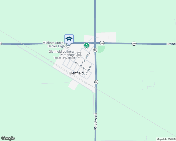 map of restaurants, bars, coffee shops, grocery stores, and more near 201 Louise Street in Glenfield