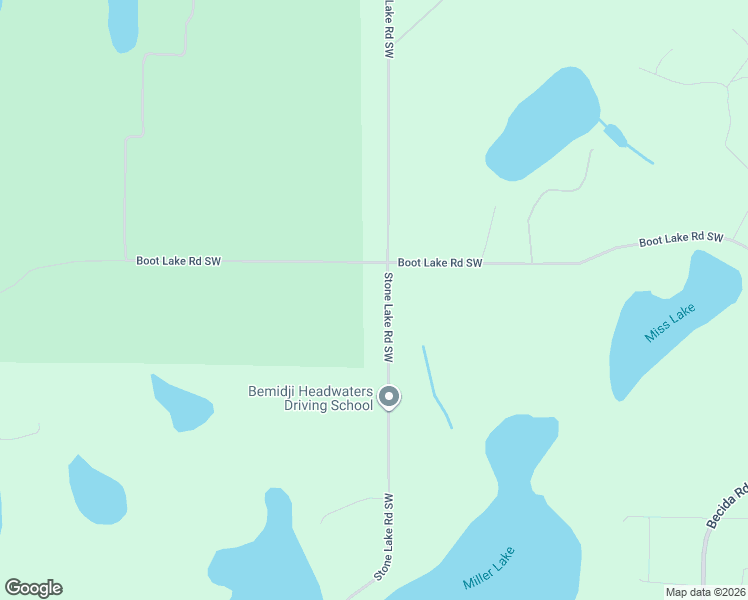map of restaurants, bars, coffee shops, grocery stores, and more near 1559 Stone Lake Road Southwest in Bemidji
