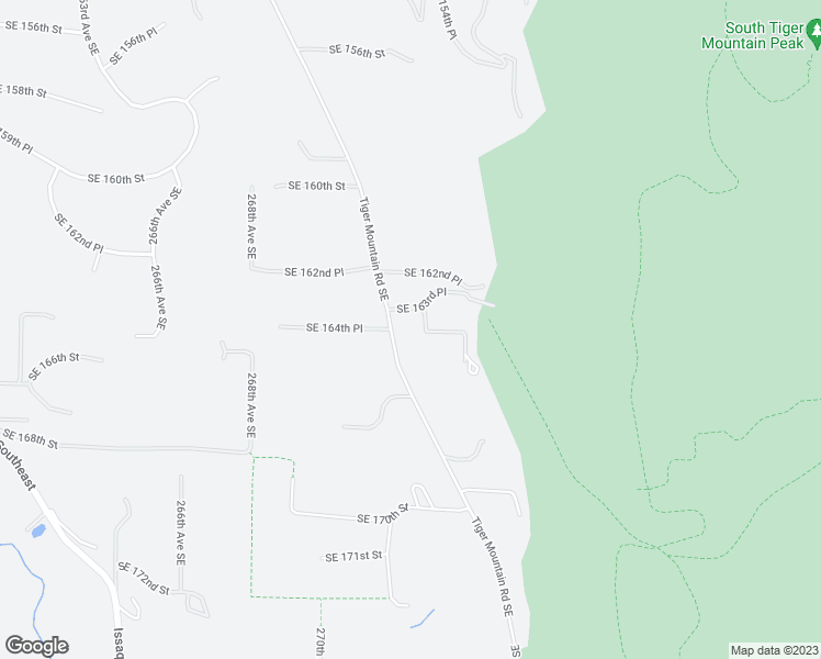 map of restaurants, bars, coffee shops, grocery stores, and more near 16408 Tiger Mountain Road Southeast in Issaquah