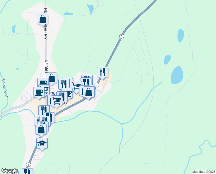 map of restaurants, bars, coffee shops, grocery stores, and more near in Belfair