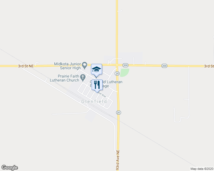 map of restaurants, bars, coffee shops, grocery stores, and more near 300 Glenfield Street in Glenfield