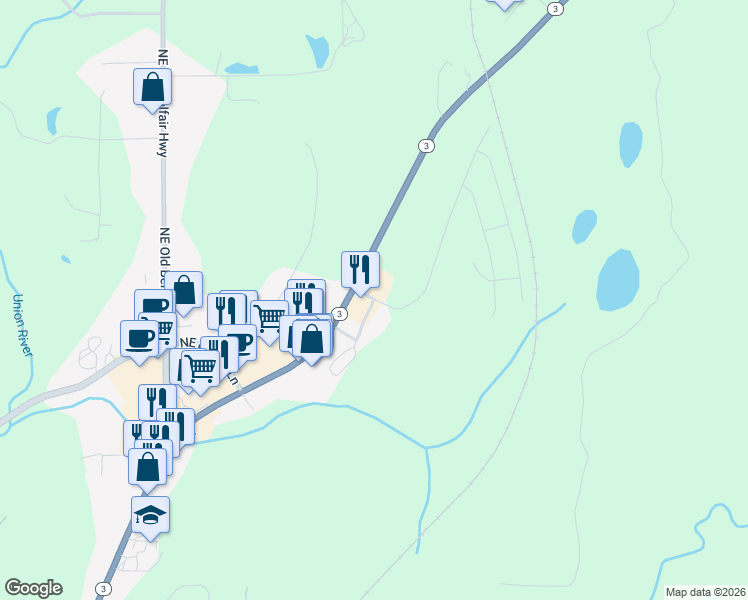 map of restaurants, bars, coffee shops, grocery stores, and more near in Belfair