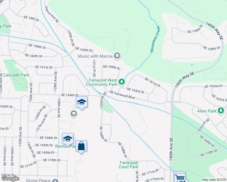 map of restaurants, bars, coffee shops, grocery stores, and more near in Renton