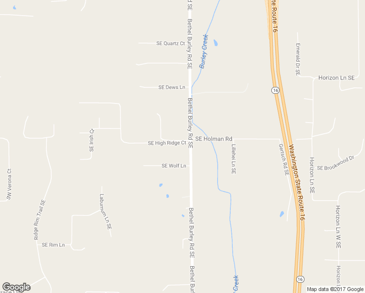 map of restaurants, bars, coffee shops, grocery stores, and more near 10100 Bethel Burley Road Southeast in Port Orchard
