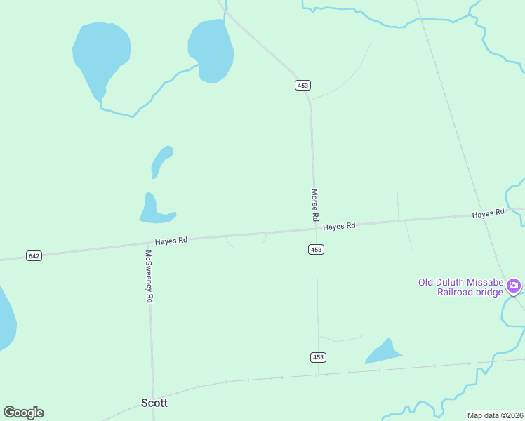 map of restaurants, bars, coffee shops, grocery stores, and more near 10241 Hayes Road in Mountain Iron