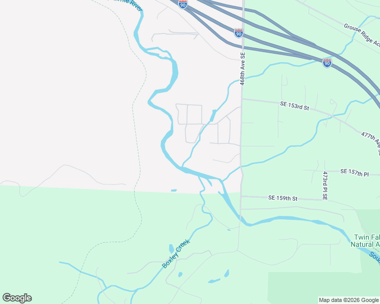 map of restaurants, bars, coffee shops, grocery stores, and more near 46519 Southeast 156th Place in North Bend