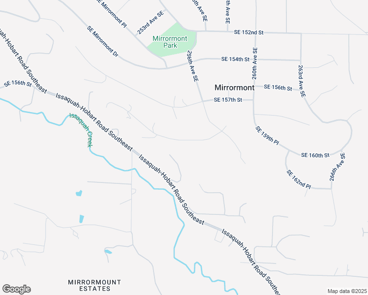 map of restaurants, bars, coffee shops, grocery stores, and more near 25507 Southeast 159th Street in Issaquah