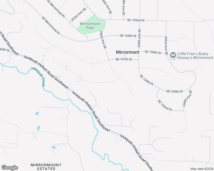 map of restaurants, bars, coffee shops, grocery stores, and more near 25529 Southeast 159th Street in Issaquah