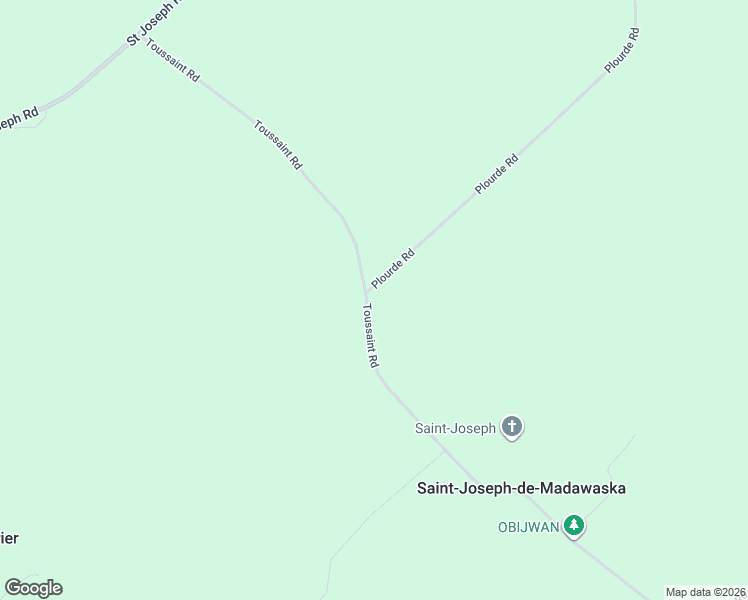 map of restaurants, bars, coffee shops, grocery stores, and more near 643 Toussaint Road in Saint-Joseph-de-Madawaska