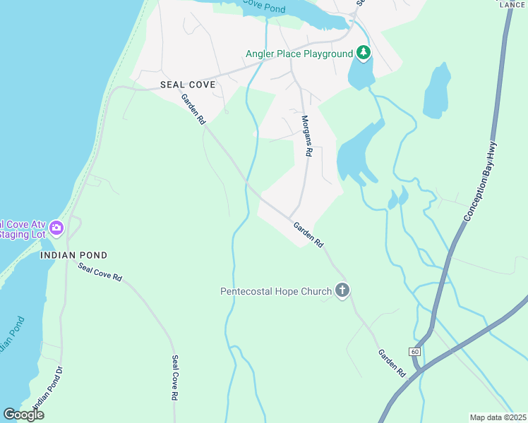 map of restaurants, bars, coffee shops, grocery stores, and more near 135 Garden Road in Conception Bay South