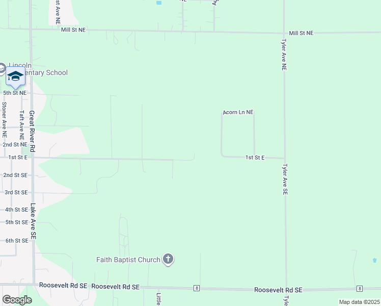 map of restaurants, bars, coffee shops, grocery stores, and more near 2701 1st Street East in Bemidji