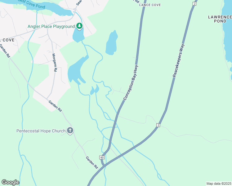 map of restaurants, bars, coffee shops, grocery stores, and more near 13 Valley Brook Place in Conception Bay South