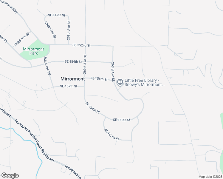 map of restaurants, bars, coffee shops, grocery stores, and more near 26067 Southeast 156th Street in Issaquah
