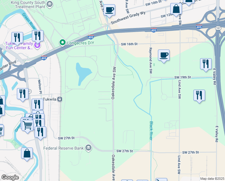 map of restaurants, bars, coffee shops, grocery stores, and more near in Renton