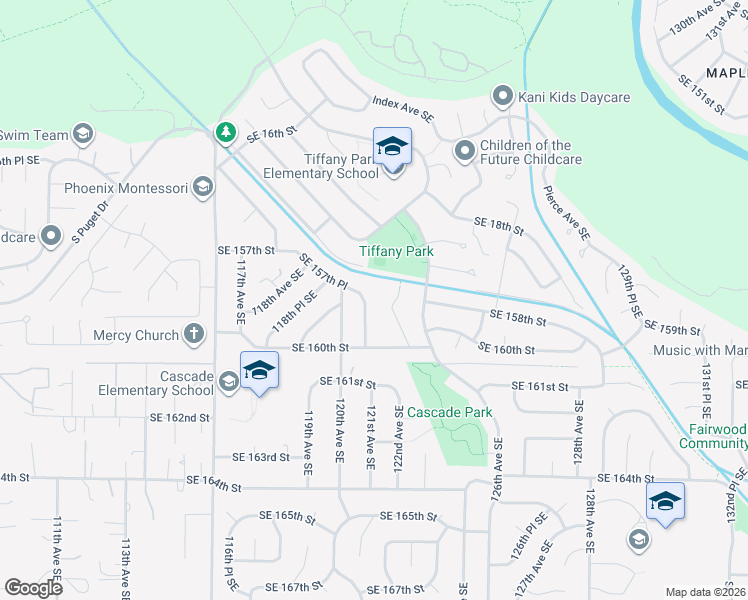 map of restaurants, bars, coffee shops, grocery stores, and more near 15710 121st Avenue Southeast in Renton