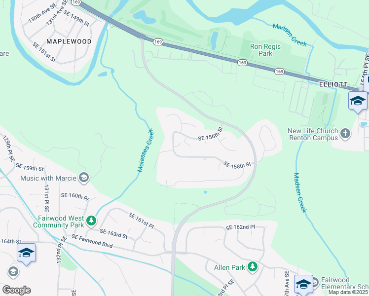 map of restaurants, bars, coffee shops, grocery stores, and more near 15614 139th Court Southeast in Renton