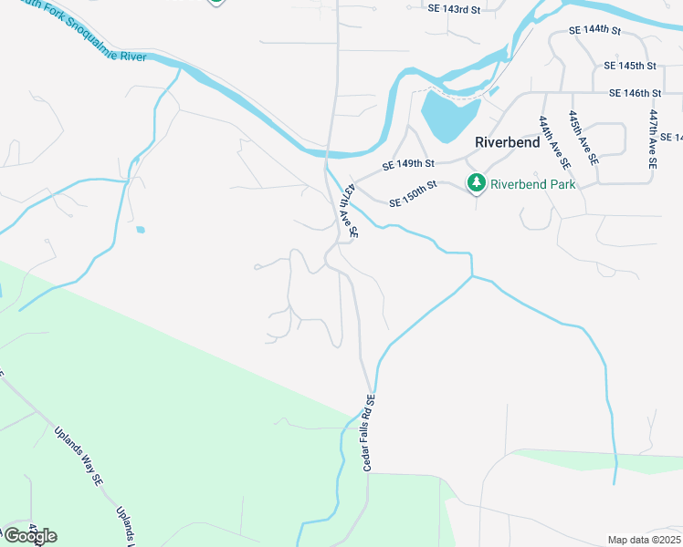 map of restaurants, bars, coffee shops, grocery stores, and more near 15109 Cedar Falls Road Southeast in North Bend