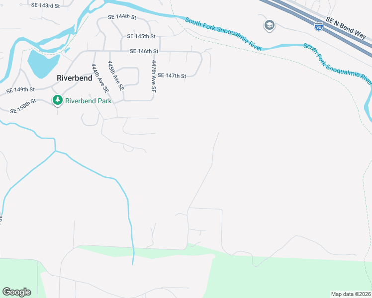 map of restaurants, bars, coffee shops, grocery stores, and more near 15301 451st Avenue Southeast in North Bend