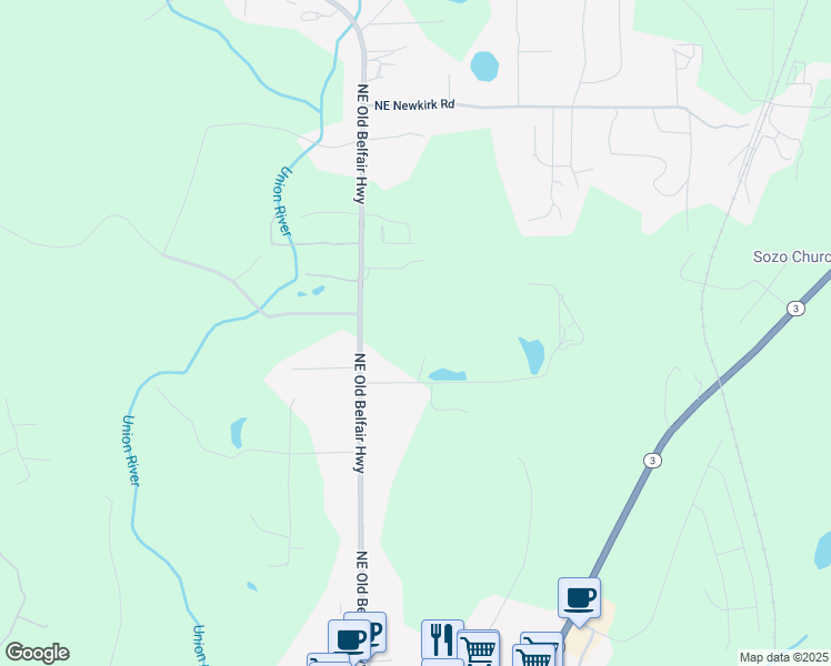 map of restaurants, bars, coffee shops, grocery stores, and more near 131 Northeast McKnight Road in Belfair