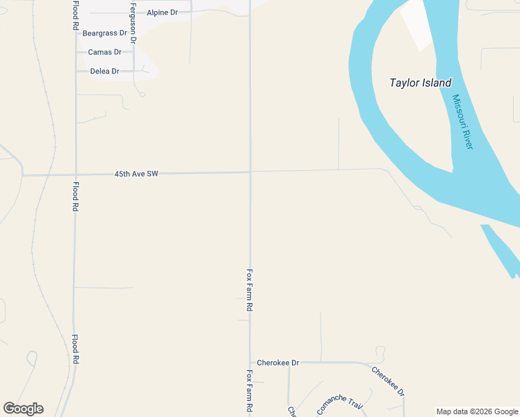 map of restaurants, bars, coffee shops, grocery stores, and more near 4531 Fox Farm Road in Great Falls