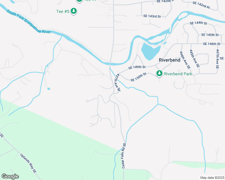 map of restaurants, bars, coffee shops, grocery stores, and more near 15109 Cedar Falls Road Southeast in North Bend