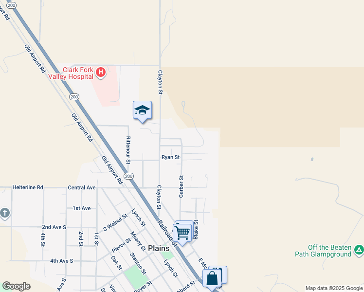 map of restaurants, bars, coffee shops, grocery stores, and more near 408 Garber Street in Plains