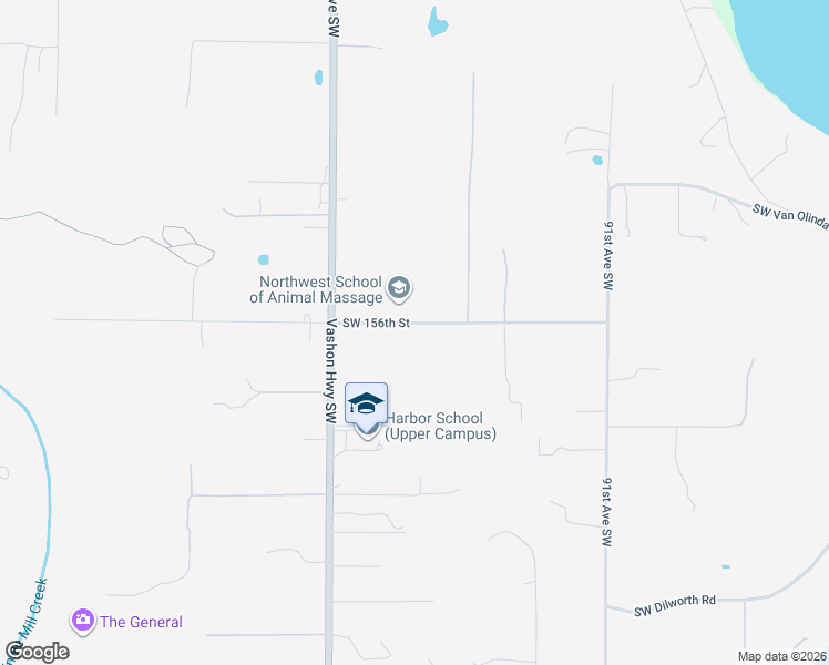 map of restaurants, bars, coffee shops, grocery stores, and more near 9704 Southwest 156th Street in Vashon