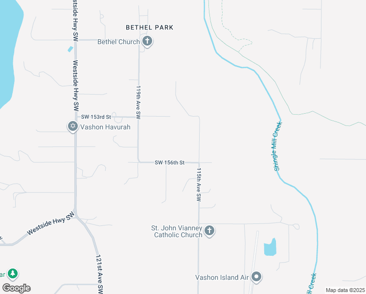 map of restaurants, bars, coffee shops, grocery stores, and more near 15425 115th Avenue Southwest in Vashon
