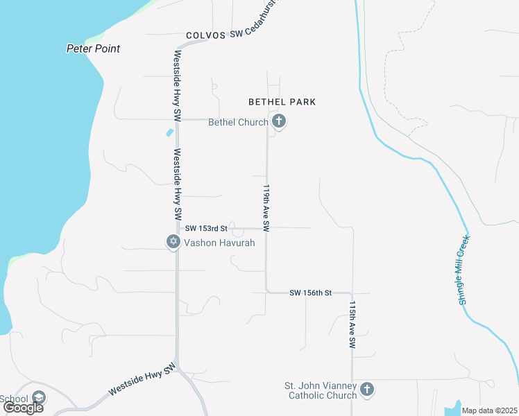 map of restaurants, bars, coffee shops, grocery stores, and more near 15127 119th Avenue Southwest in Vashon