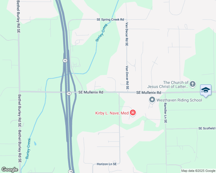 map of restaurants, bars, coffee shops, grocery stores, and more near 2635 Southeast Mullenix Road in Port Orchard