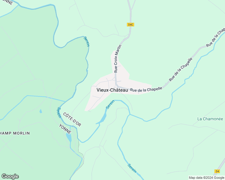 map of restaurants, bars, coffee shops, grocery stores, and more near in Vieux-Château