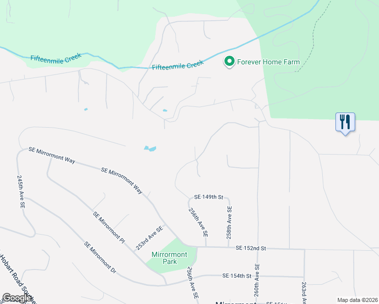 map of restaurants, bars, coffee shops, grocery stores, and more near 14702 255th Avenue Southeast in Issaquah