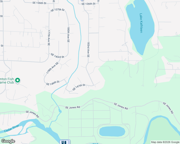 map of restaurants, bars, coffee shops, grocery stores, and more near 18308 Southeast 145th Street in Renton