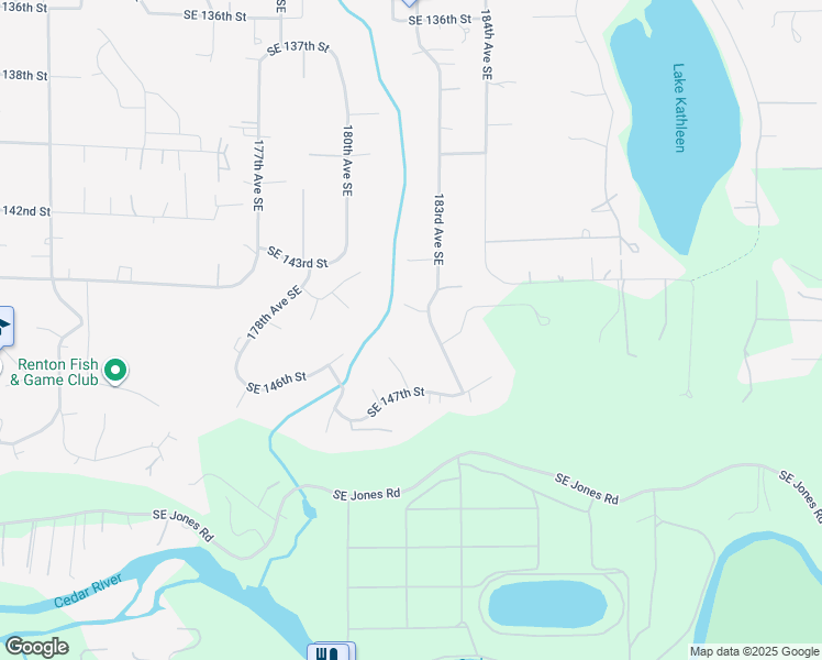 map of restaurants, bars, coffee shops, grocery stores, and more near 18257 Southeast 144th Place in Renton