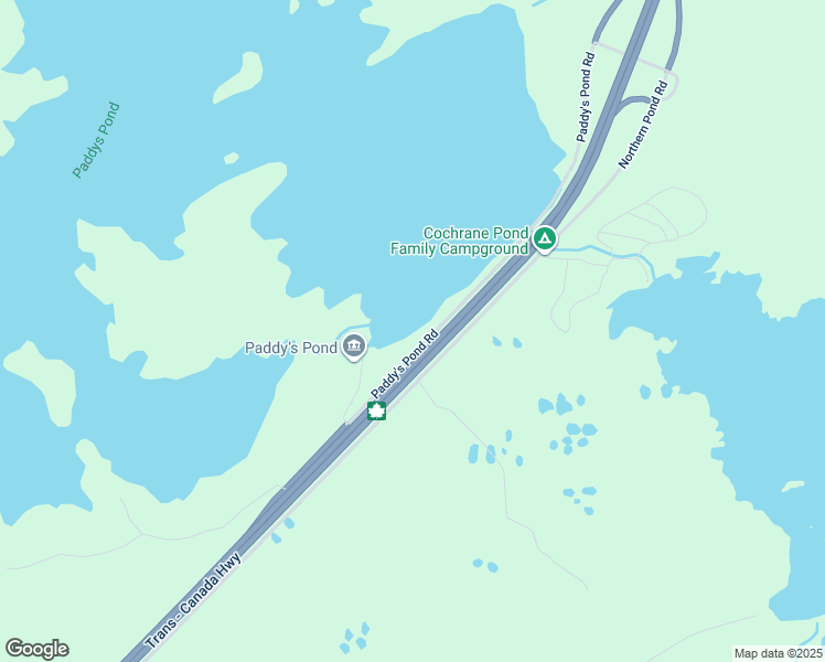 map of restaurants, bars, coffee shops, grocery stores, and more near Paddy's Pond Road in St. John's