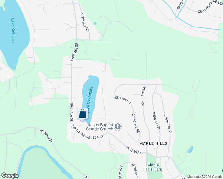 map of restaurants, bars, coffee shops, grocery stores, and more near 14430 200th Avenue Southeast in Renton