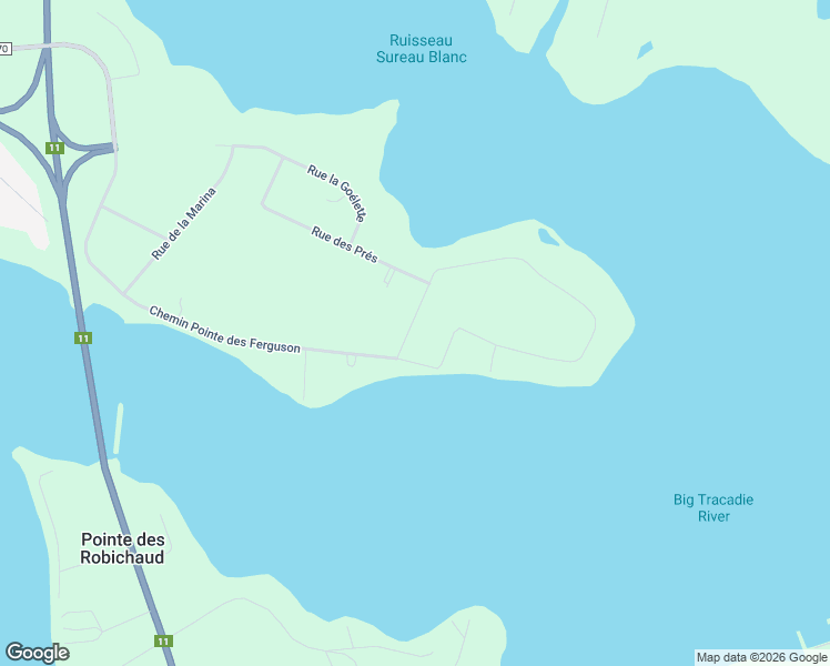 map of restaurants, bars, coffee shops, grocery stores, and more near 596 Rue Stella Maris in Tracadie-Sheila