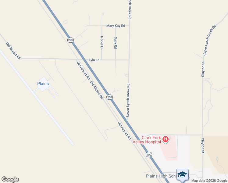 map of restaurants, bars, coffee shops, grocery stores, and more near Howells Lane in Sanders County