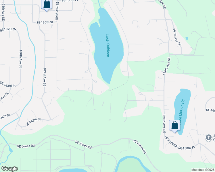 map of restaurants, bars, coffee shops, grocery stores, and more near 18888 Southeast 144th Street in Renton