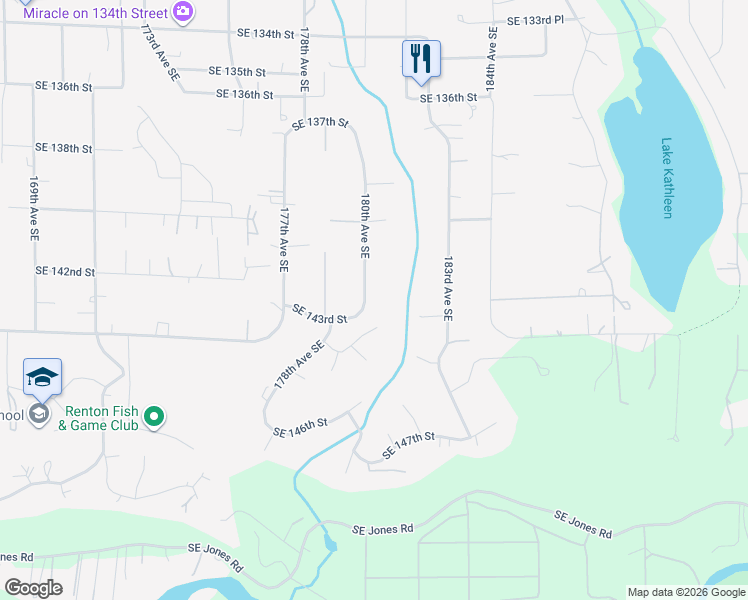 map of restaurants, bars, coffee shops, grocery stores, and more near 14204 180th Avenue Southeast in Renton