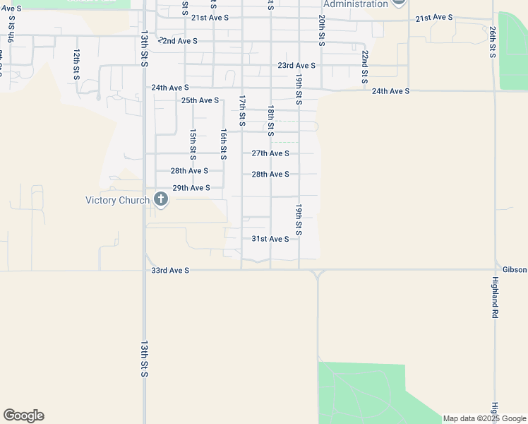 map of restaurants, bars, coffee shops, grocery stores, and more near 1723 30th Avenue South in Great Falls