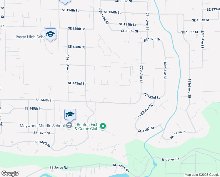 map of restaurants, bars, coffee shops, grocery stores, and more near 17255 Southeast 142nd Street in Renton