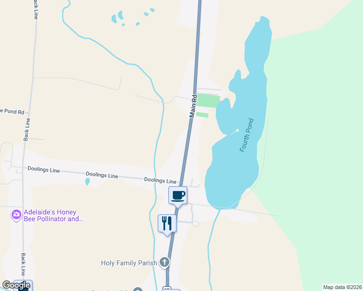 map of restaurants, bars, coffee shops, grocery stores, and more near 206 Main Road in St. John's