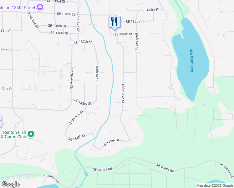 map of restaurants, bars, coffee shops, grocery stores, and more near 14203 183rd Avenue Southeast in Renton